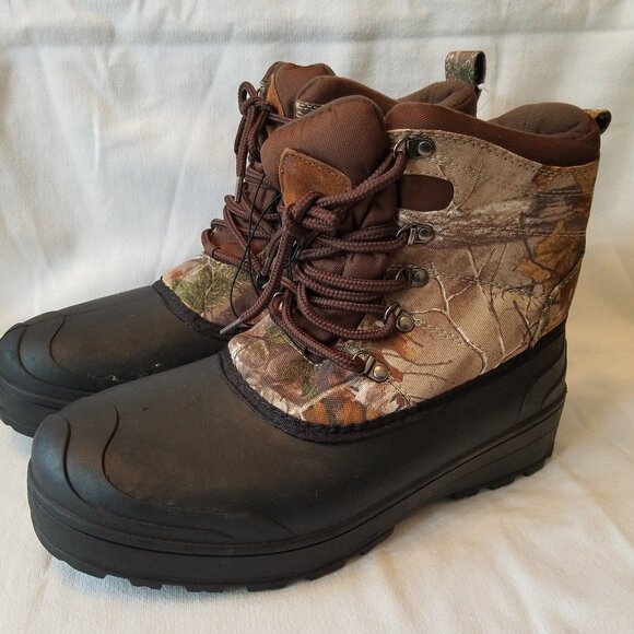 Ozark Trail Camo Outdoor Winter Thinsulate Insulated Hunting Boots Men's Sz 10 - Picture 10 of 14